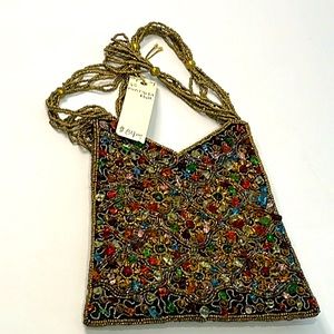 Beautiful multi-colored beaded evening bag